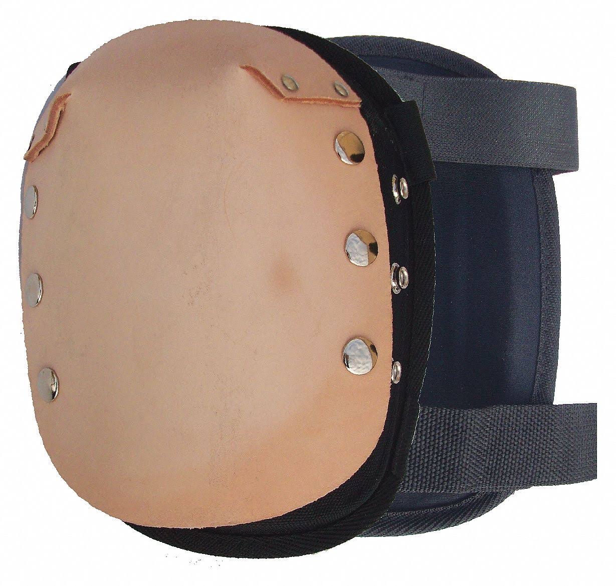 Black/Brown Leather Knee Pads F854