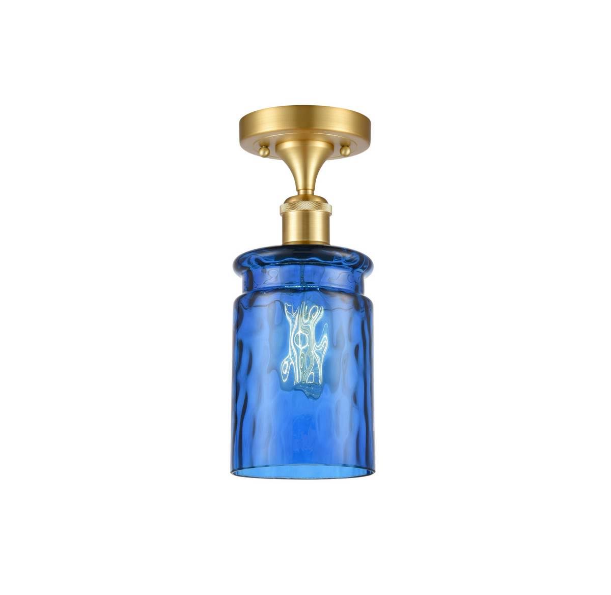 Satin Gold Semi-Flush Mount Light P64976