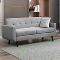 68" Futon Sofa 2-Seat Loveseat with Cushion, Light Gray W2218