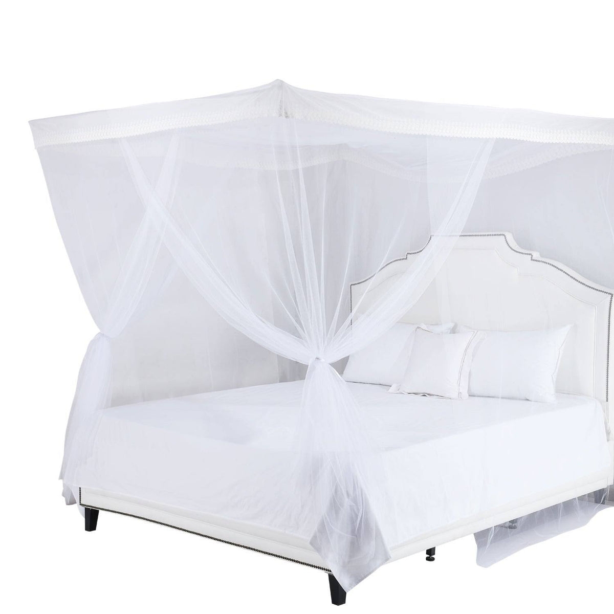 4-Post Hanging Sheer Mosquito Bed Canopy C809