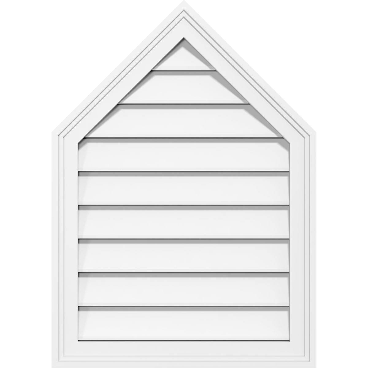 Peaked Top Surface Mount PVC Gable Vent H4612