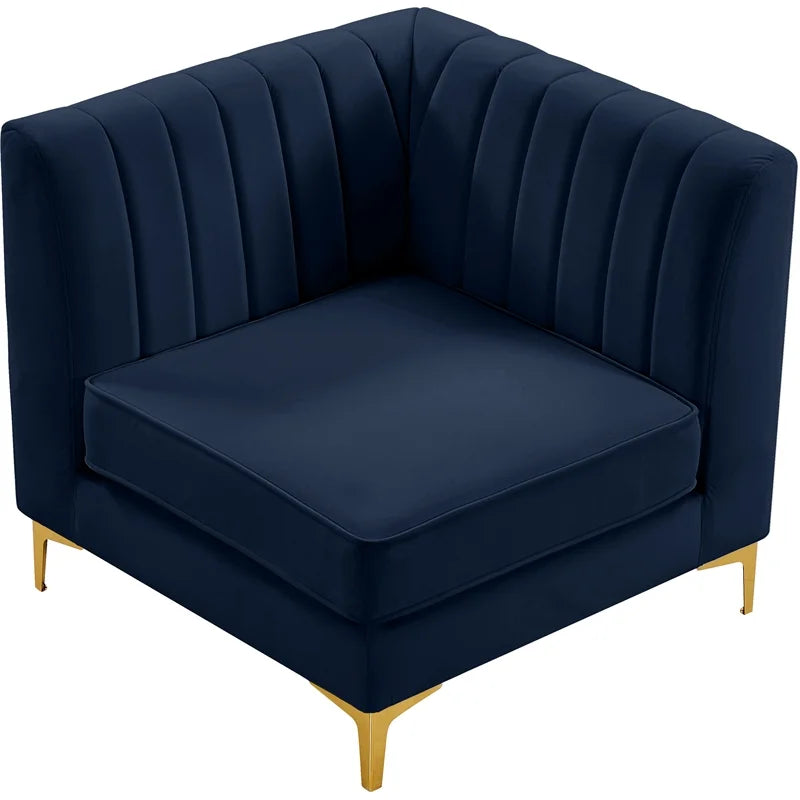 Navy Velvet Corner Chair E420761