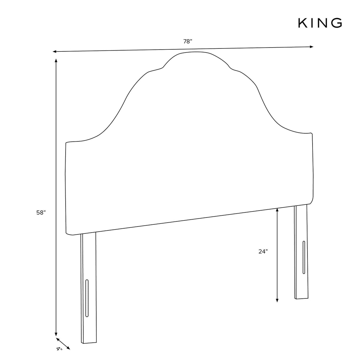 Teal Velvet Arched Headboard M3052