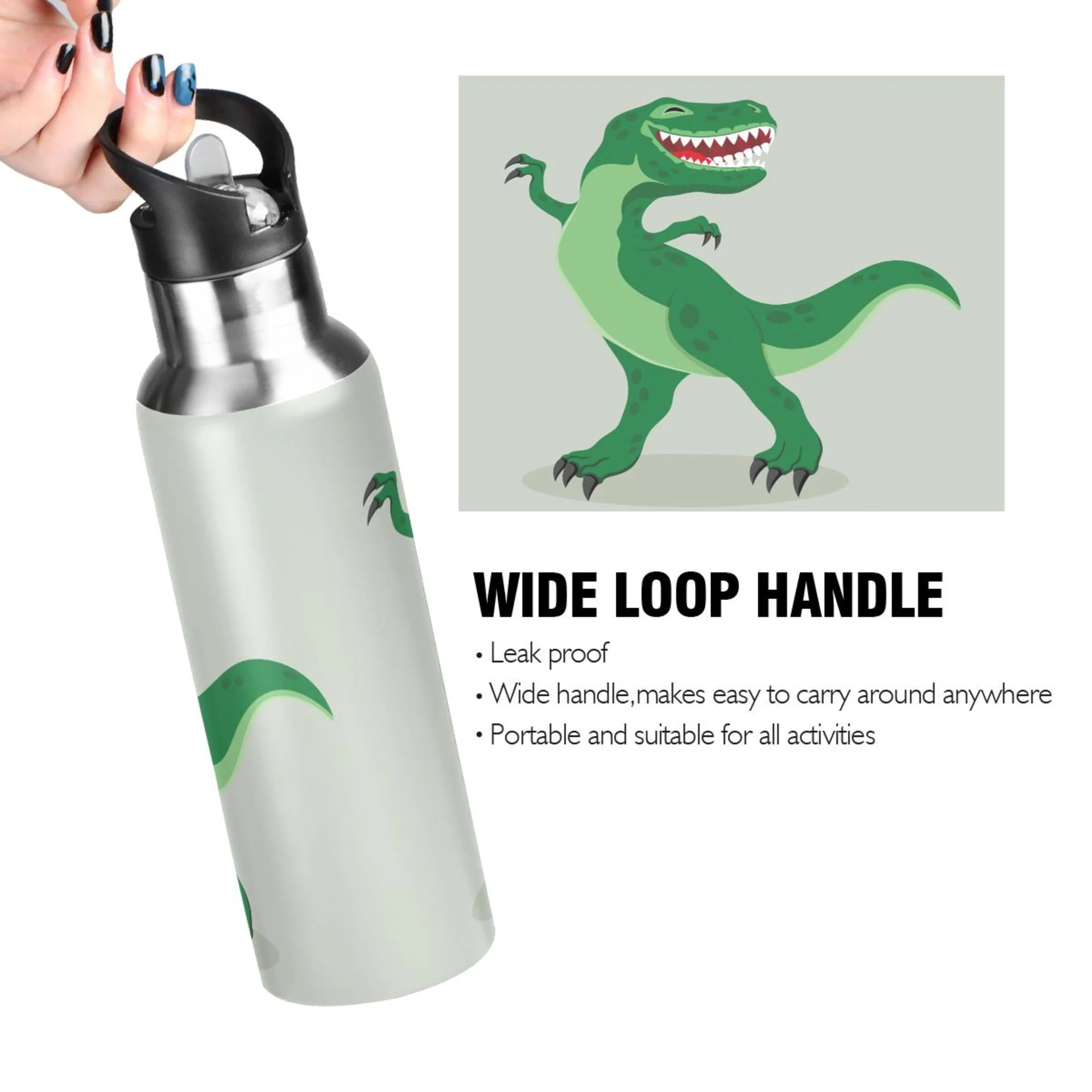 Stainless Steel Vacuum Insulated Water Bottle with Straw Lid 20 OZ Y9299