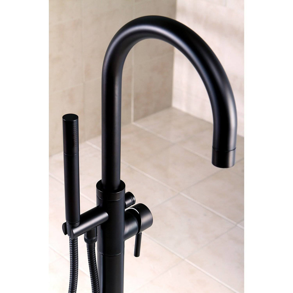 Polished Chrome Floor Mount Tub Filler with Hand Shower E31541