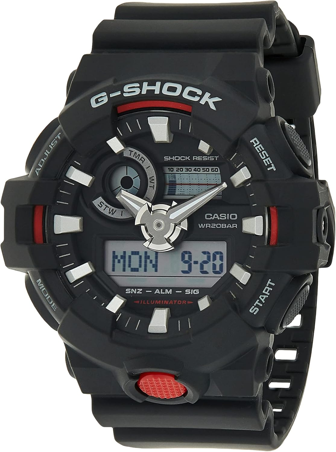 Black Analog-Digital Quartz Watch H599
