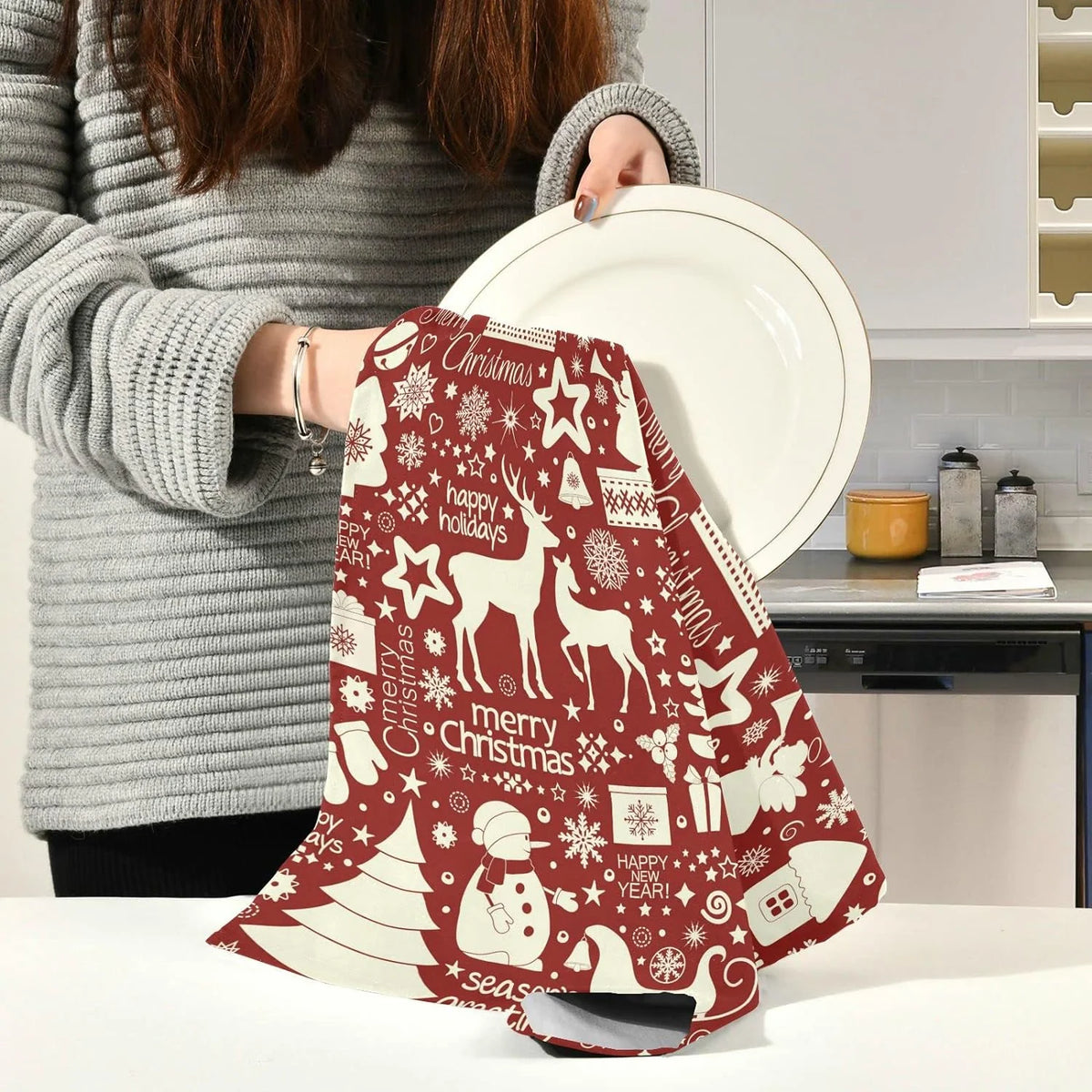 6Pcs Kitchen Dish Towel Set I277