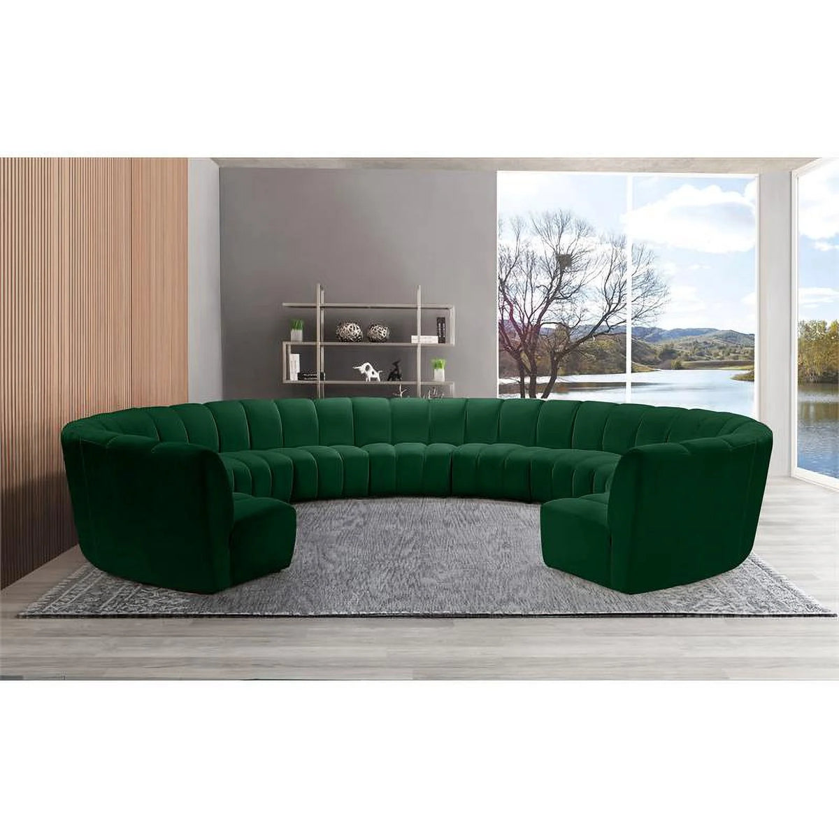 11-Piece Velvet Modular Sectional S2684