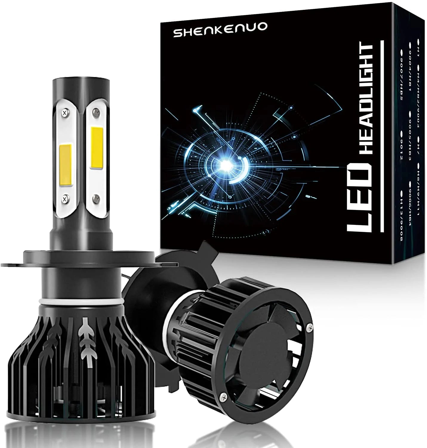 6000K White LED Headlight Bulbs High/Low Beam 2pc V544