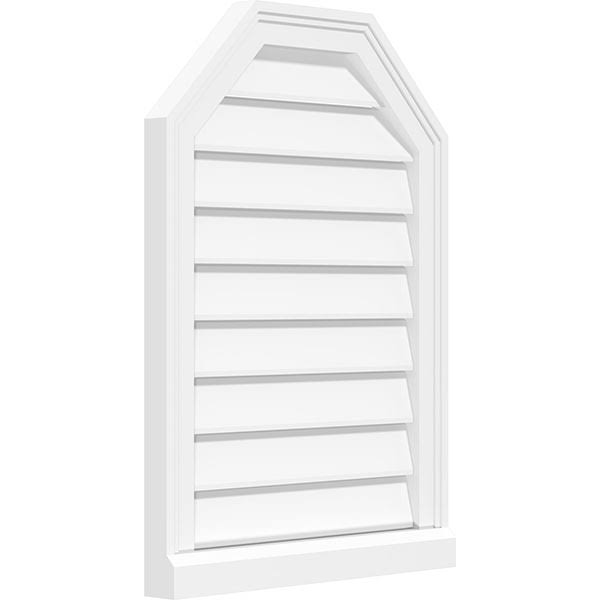 36x22W x 32x22H Octagonal Top Surface Mount PVC Gable Vent Y34960