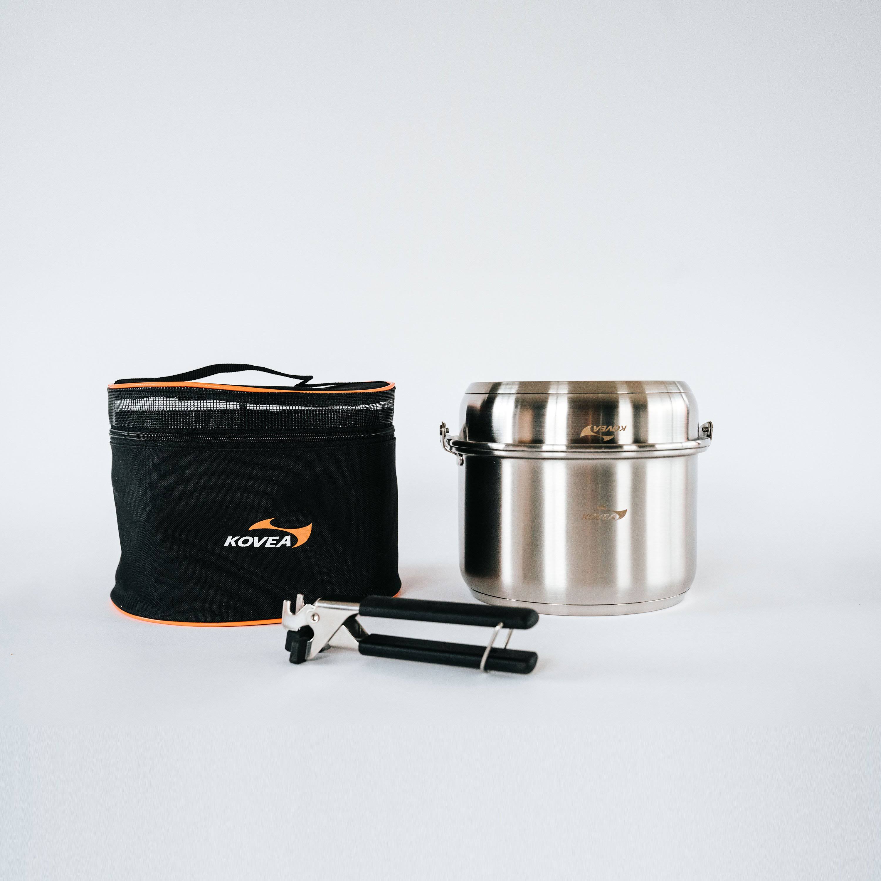 Triple Stainless Outdoor Camping Aluminum Cookware L Q584025