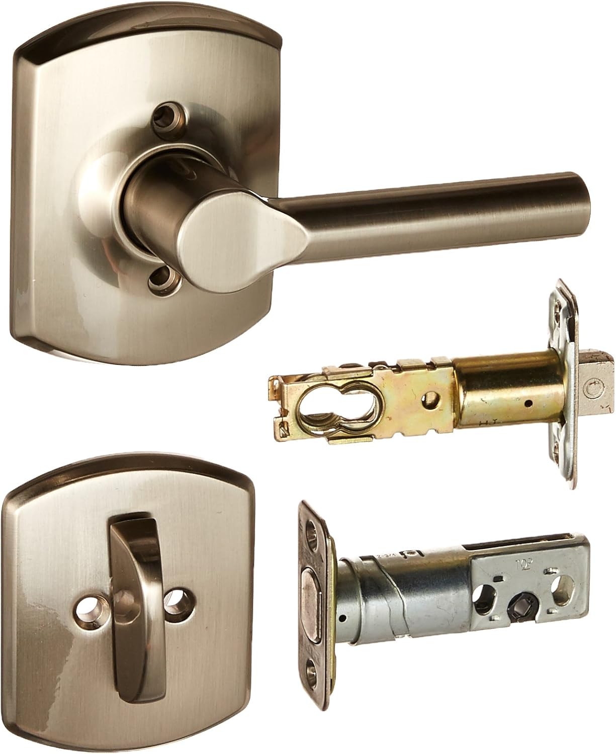 Satin Nickel Interior Lever Lock W474
