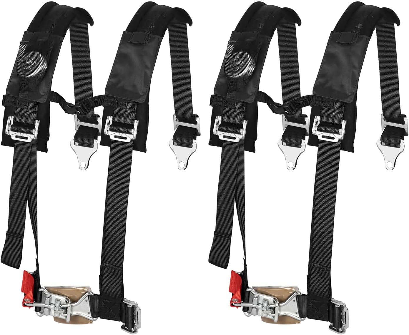 4 Point Safety Harness 2 Pack Seat Belt with Shoulder Pad W603