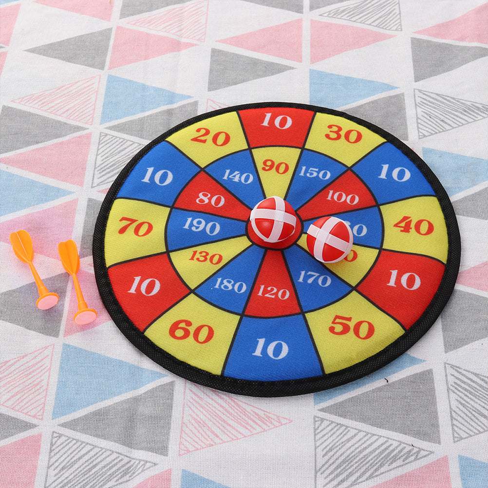 Self-adhesive Dartboard Toy Set with 2Pcs Balls C911417
