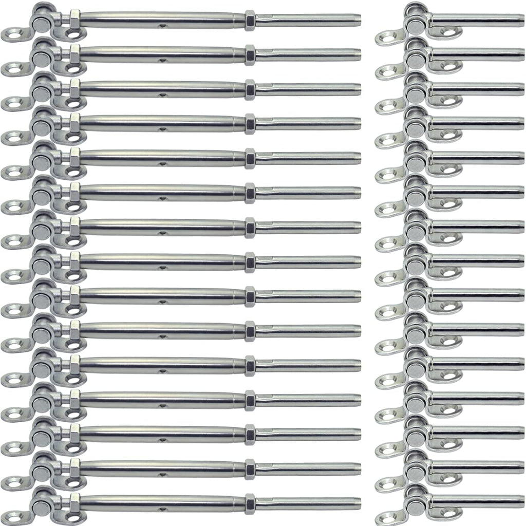 20 Pairs Steel Cable Railing Kit for 3/16 Cable G426