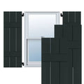 2-Pack 12-in W x 60-in H Black Forest Green Board and Batten Wood Exterior Shutters F3993