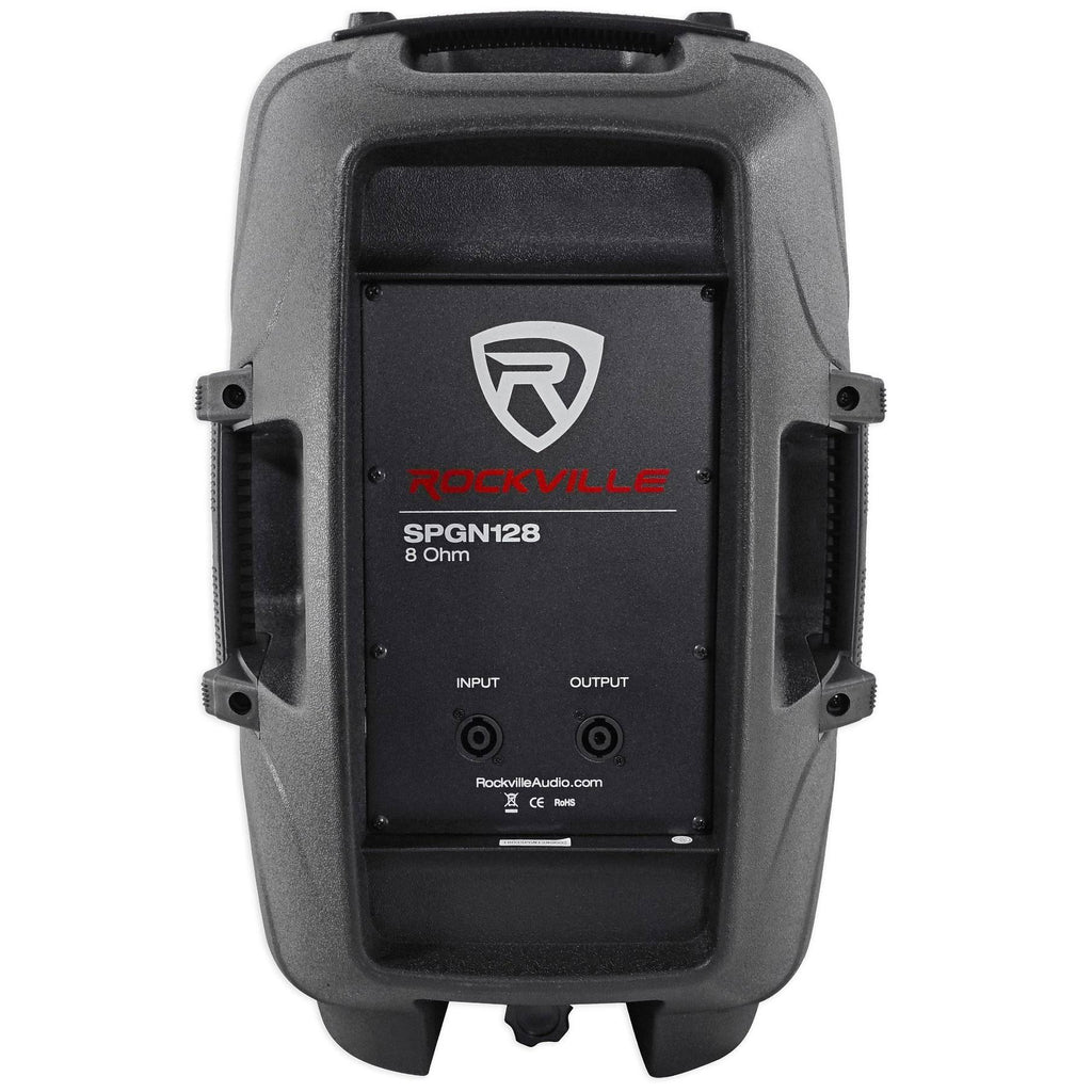 12x22 Passive 1200W DJ PA Speakers with Stands and Cables W834079