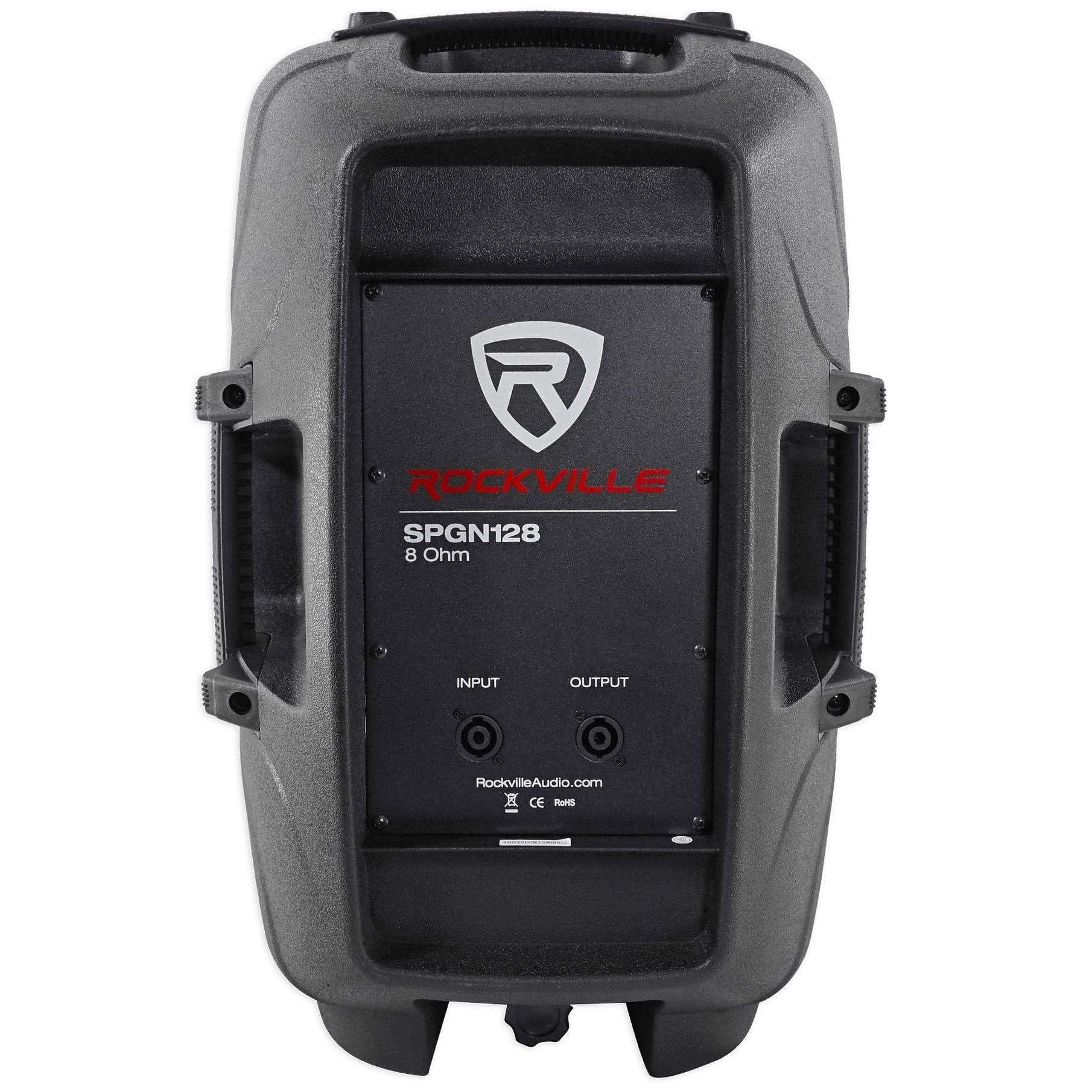 12x22 Passive 1200W DJ PA Speakers with Stands and Cables W834079