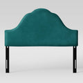 Teal Velvet Arched Headboard M3052