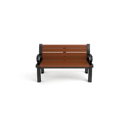 Brown Heritage Bench with Black Frame N72733