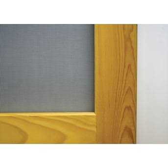 36 in. x 80 in. Reversible Wood Screen Door with Medium Pet Flap Q194