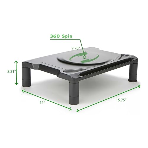 Black Height Adjustable Monitor Stand H3874