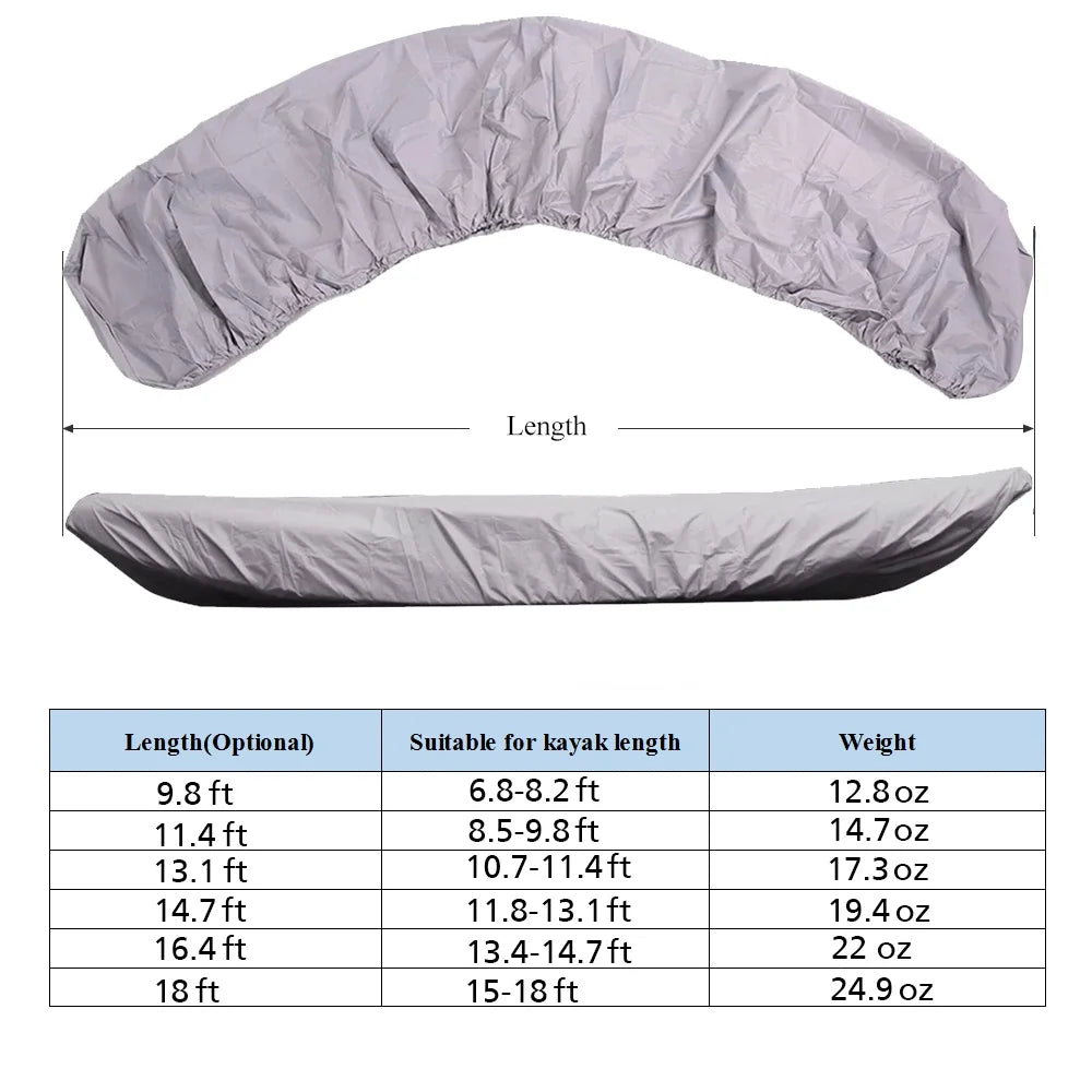9.8FT-18FT Waterproof Kayak Canoe Cover R96838