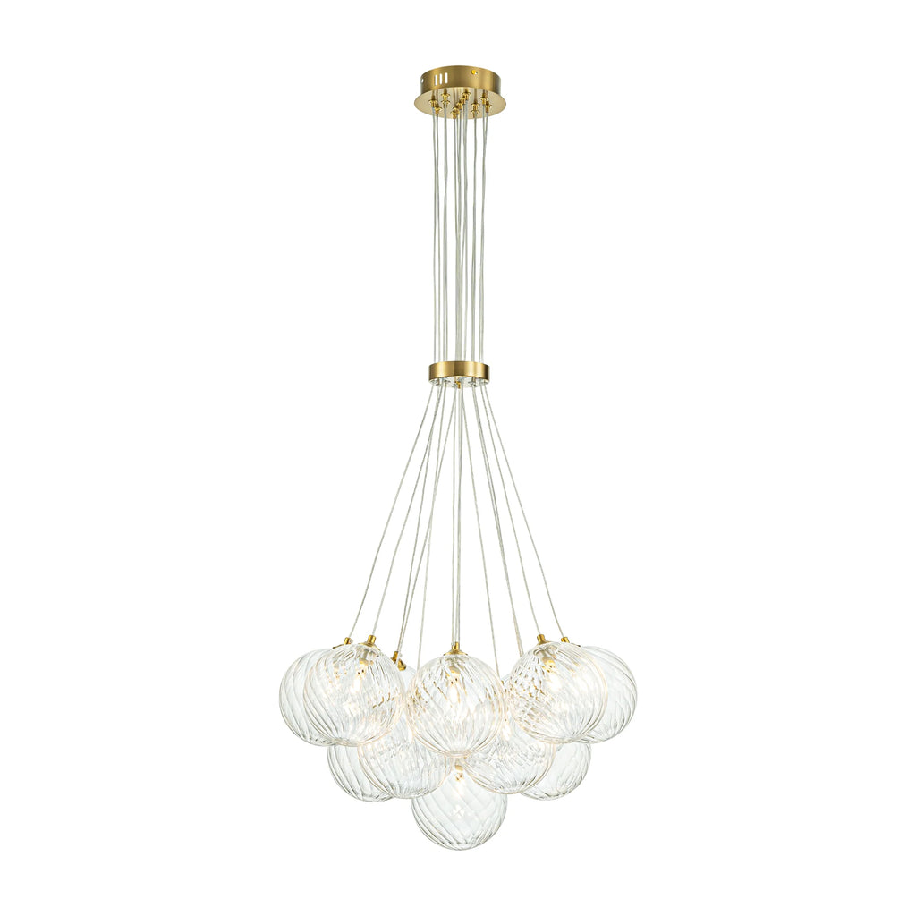 Ribbed Glass Bubble Chandelier G943
