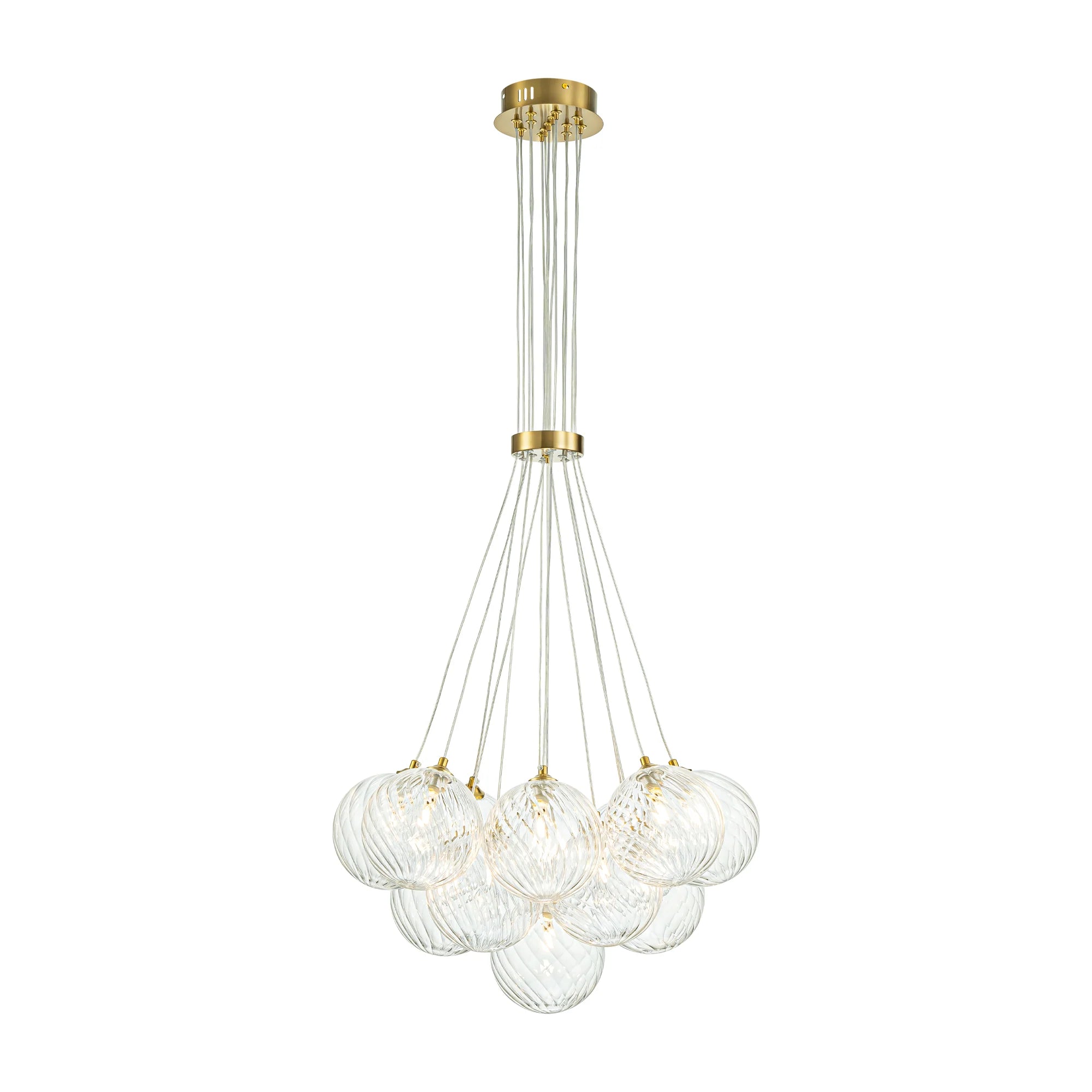 Ribbed Glass Bubble Chandelier G943