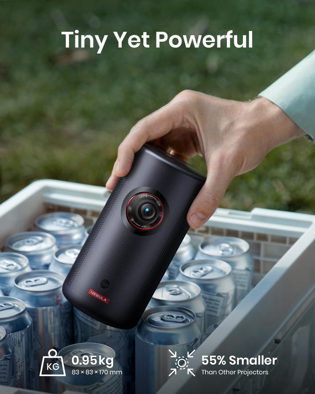 Mini Smart TV Projector with wifi and bluetooth, Laser Projector, 2.5H Built-in Battery F159