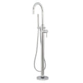 Polished Chrome Floor Mount Tub Filler with Hand Shower E31541