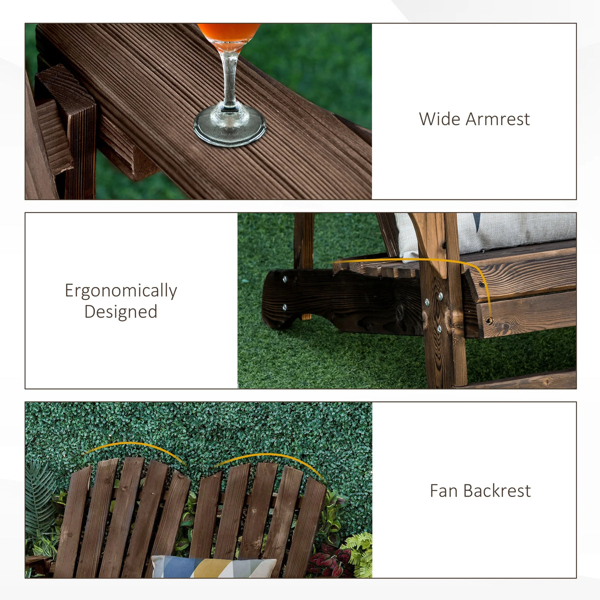 Brown Wooden Adirondack Chair C792287