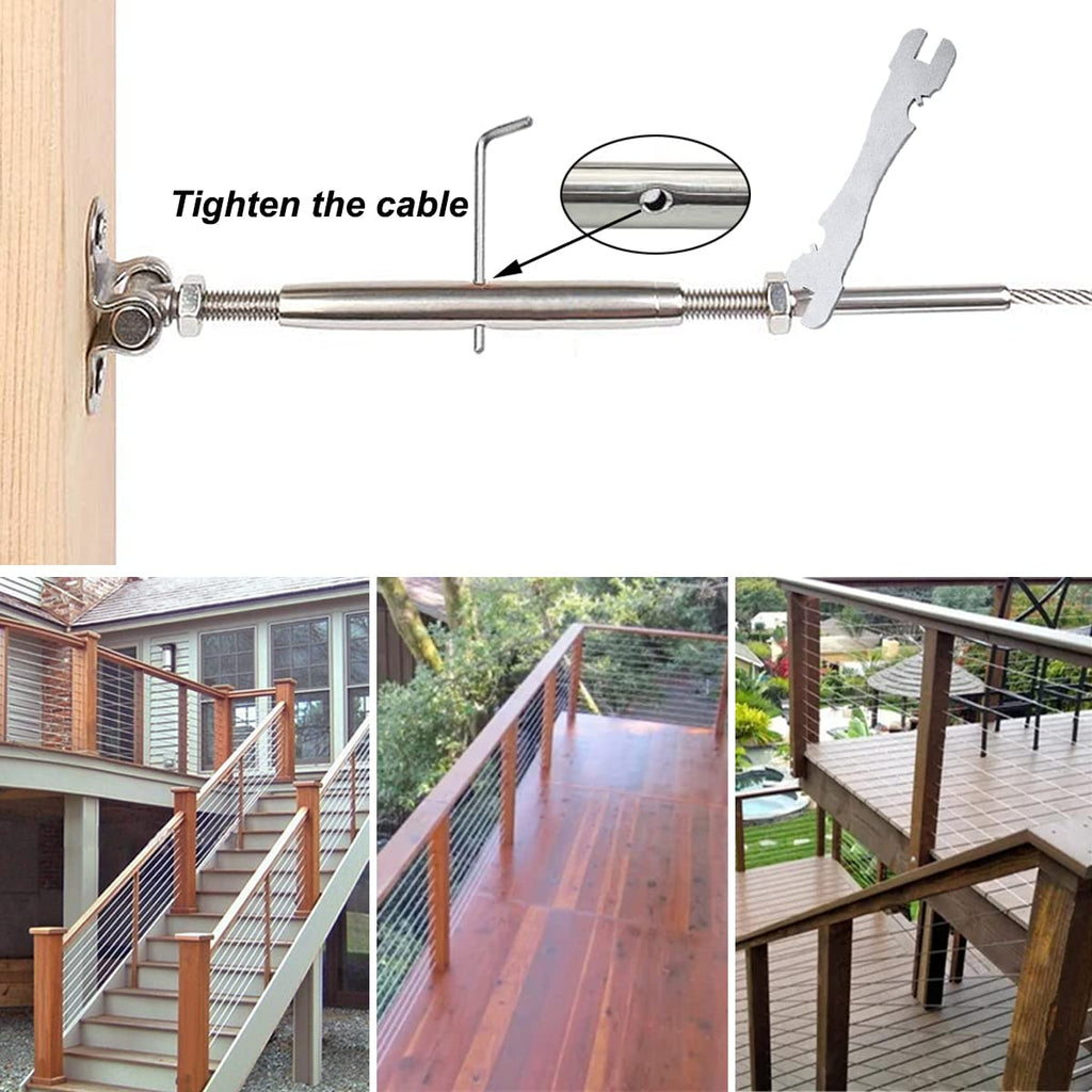 20 Pairs Steel Cable Railing Kit for 3/16 Cable G426
