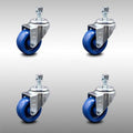 3.5 inch Solid Polyurethane Wheel Swivel Caster Set P52098