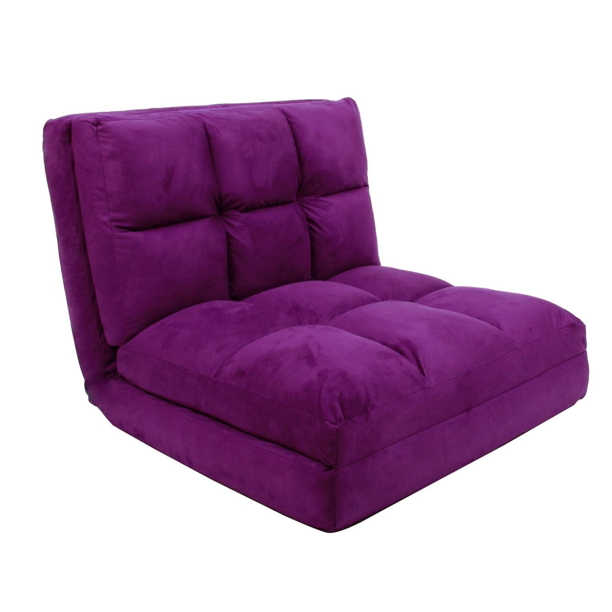 Purple Microsuede 5-Position Convertible Flip Chair Sleeper U750