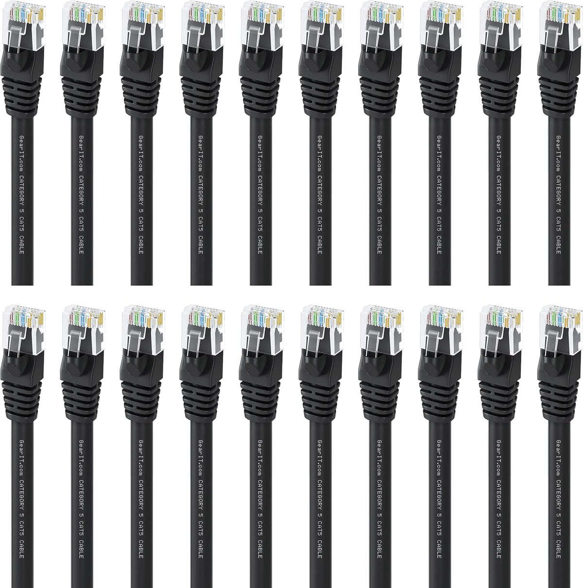 Black Cat5e Ethernet Patch Cable 1 Foot P529