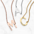 Engraved Name Station Necklace V7497