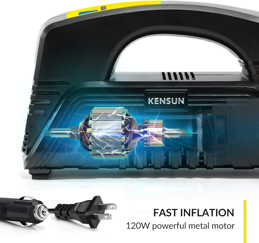 AC/DC Digital Tire Inflator Portable Air Compressor Pump Y378