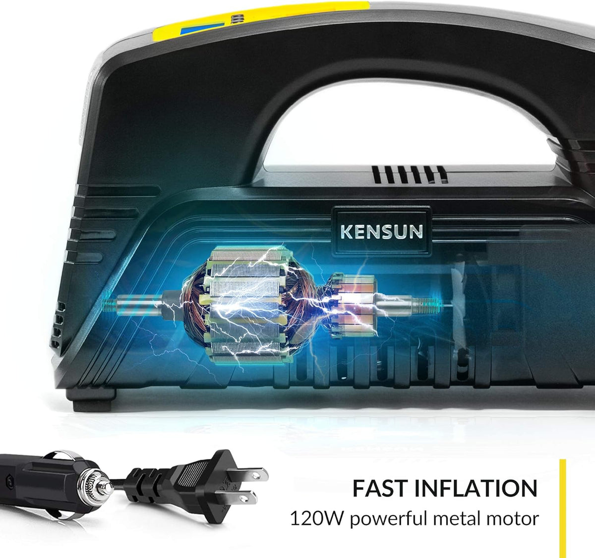 AC/DC Digital Tire Inflator Portable Air Compressor Pump Y378