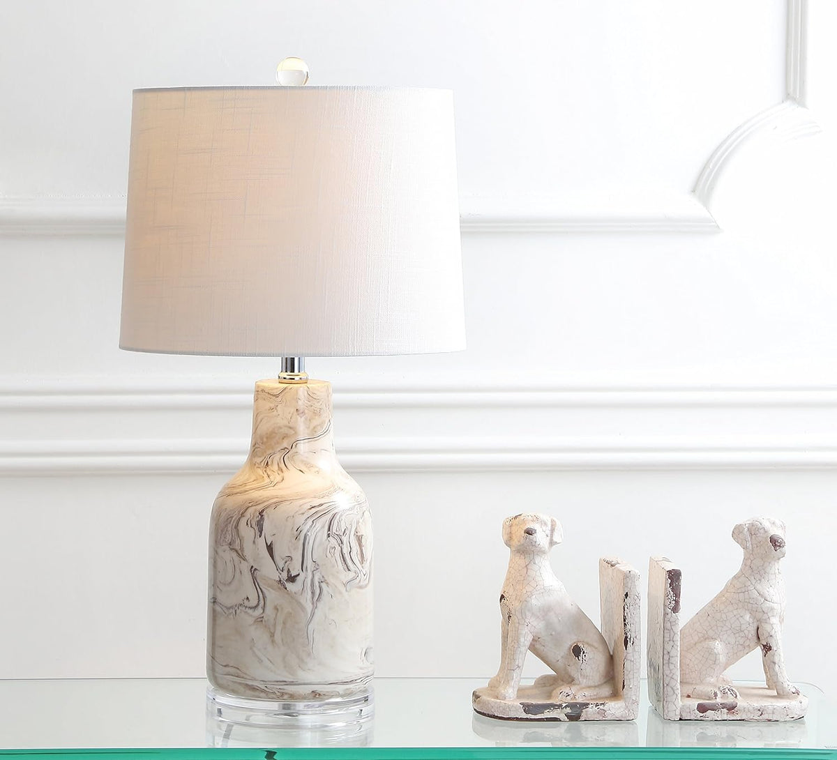 Gray/White Ceramic LED Table Lamp R377947