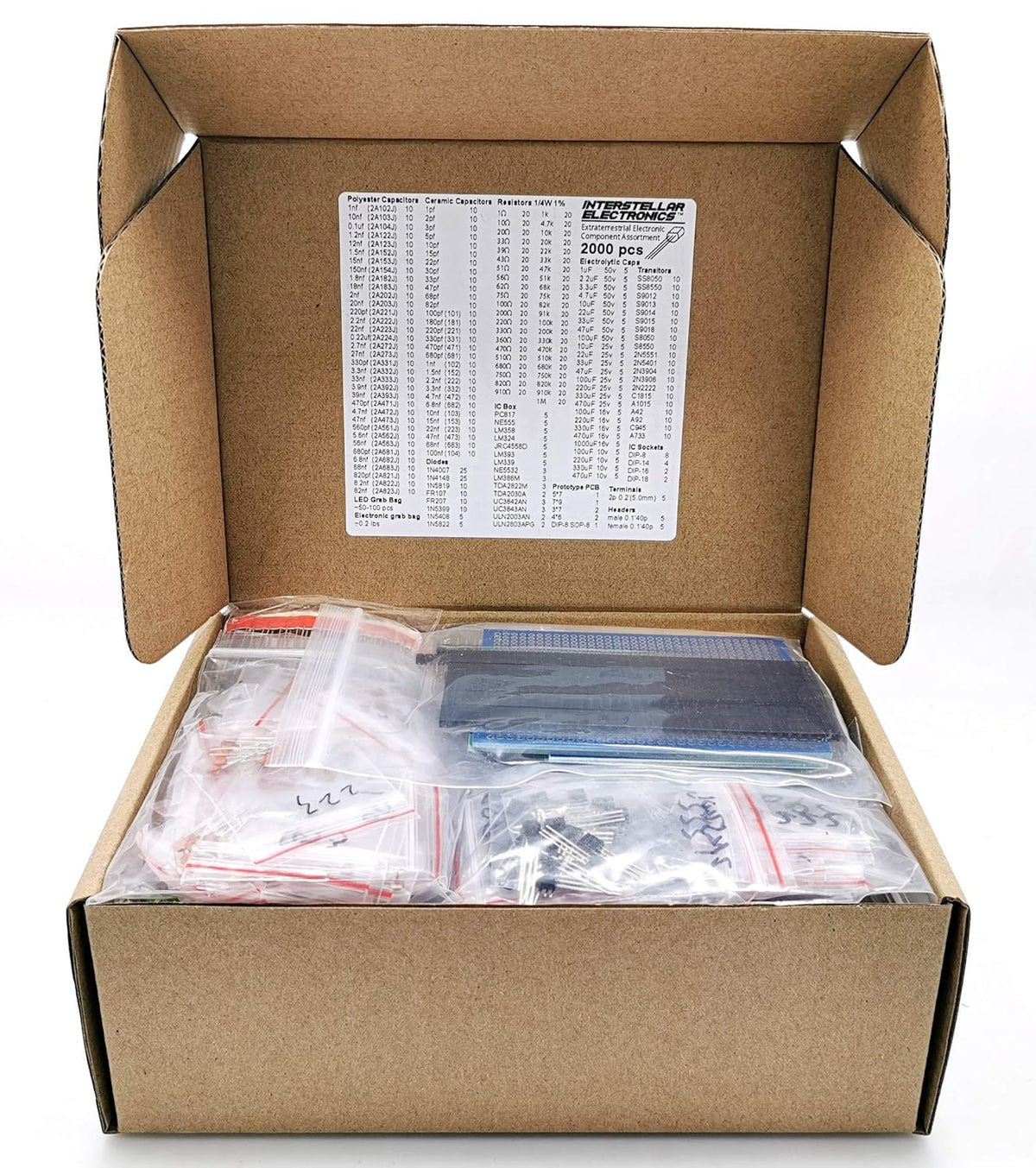 2000 pcs Electronics Components Assortment Kit Q28792