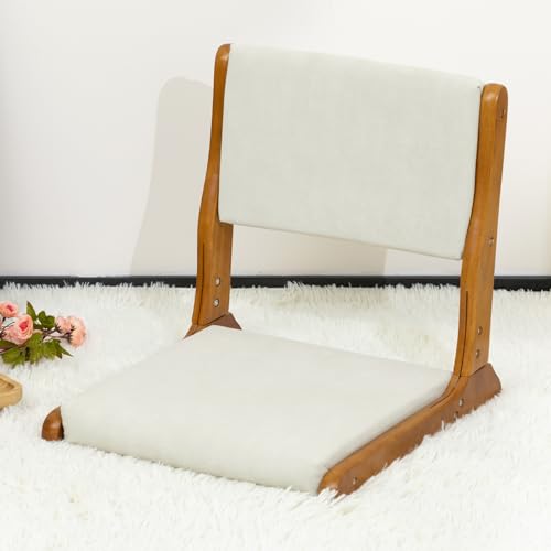 Beige Foldable Floor Chair with Cushion G408175