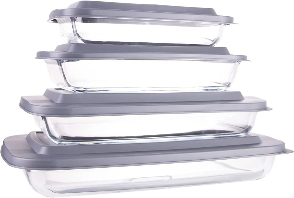 8 Piece Rectangular Glass Baking Dish Set F94866