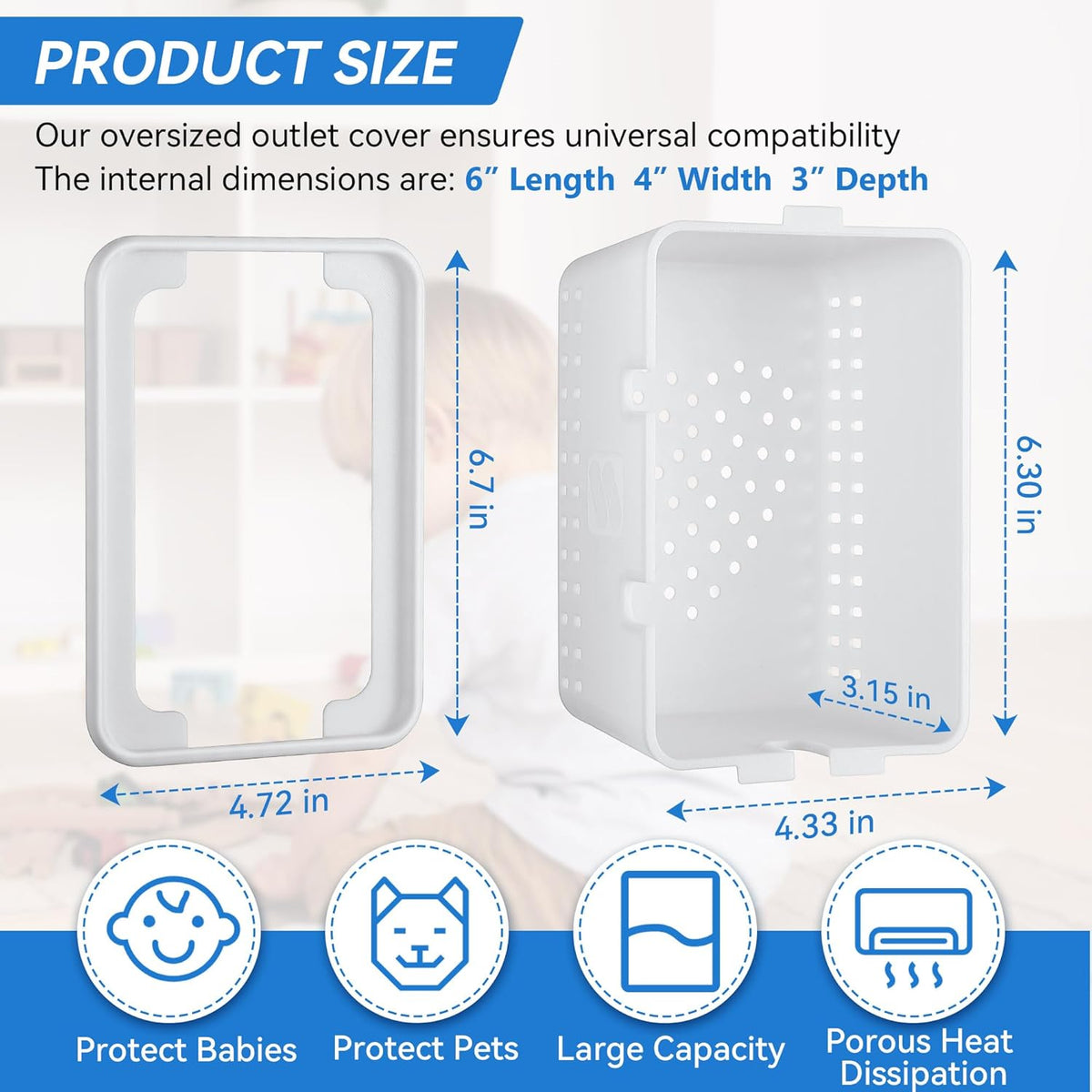2Pack Extra Large Outlet Covers Box U789