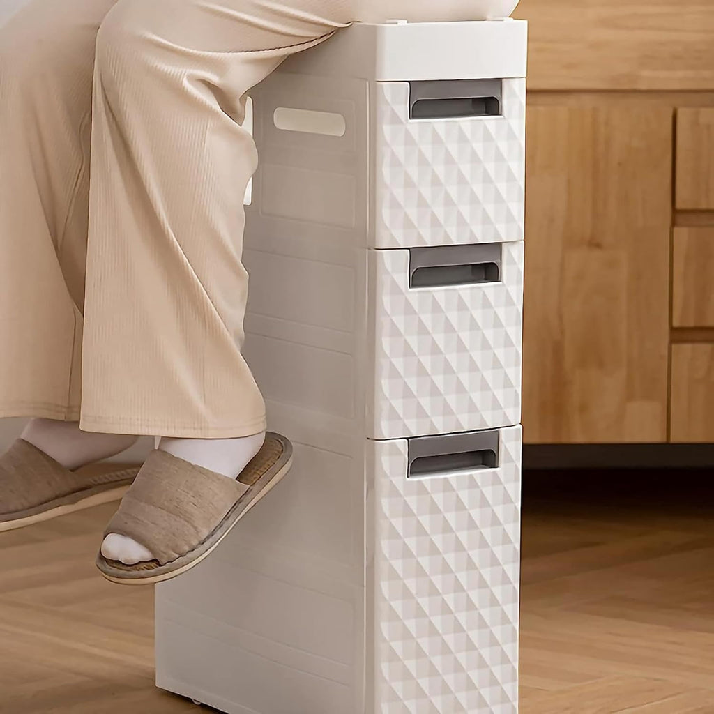Slim Storage Tower with Wheels Drawer Cart B62521