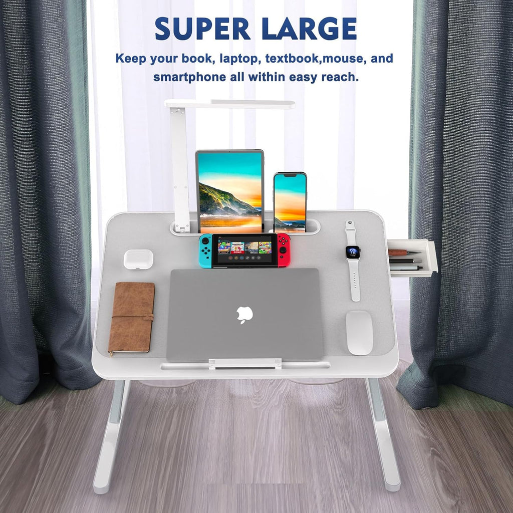 Grey Adjustable Lap Desk with Led Light M756