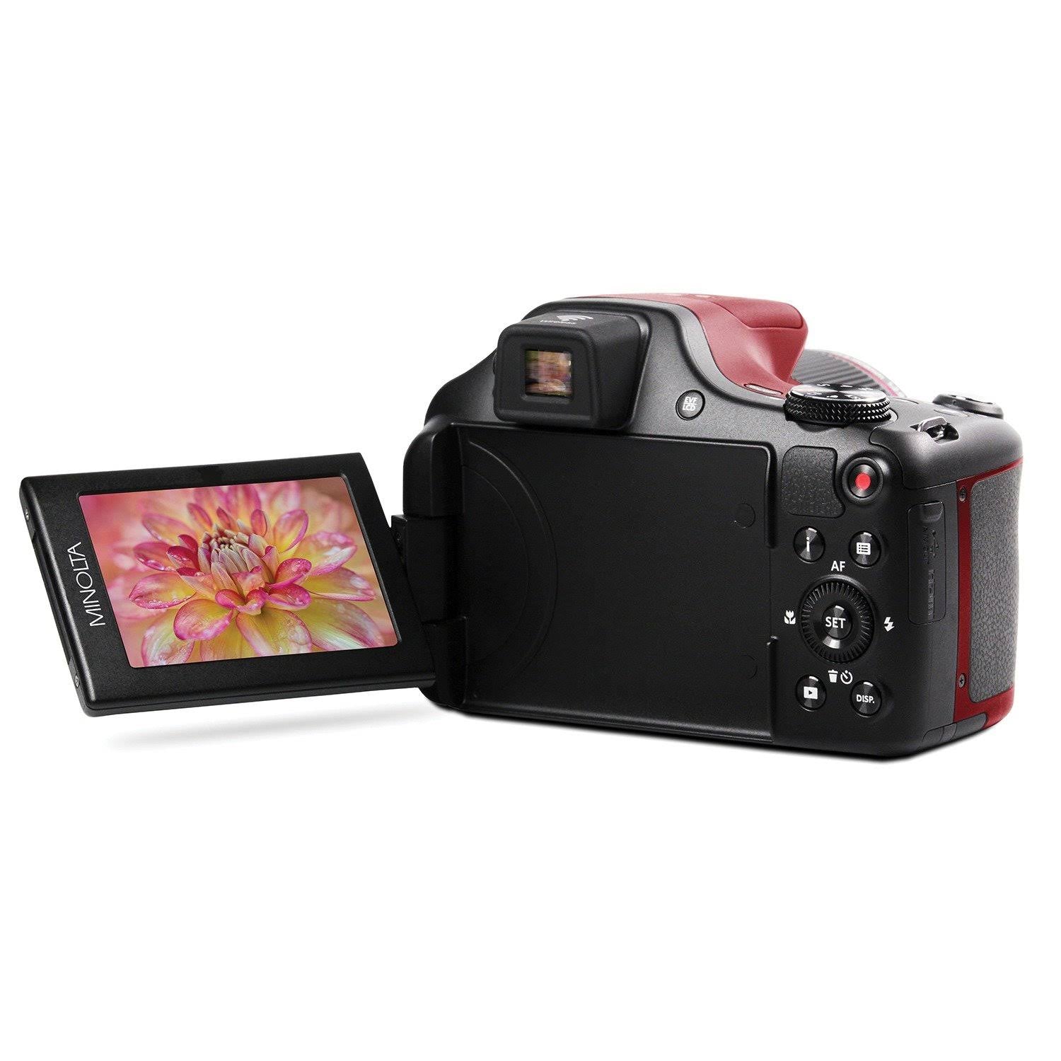 Red 20.0-Megapixel 1080p Full HD 67x Optical Zoom Wi-Fi Bridge Camera C55938