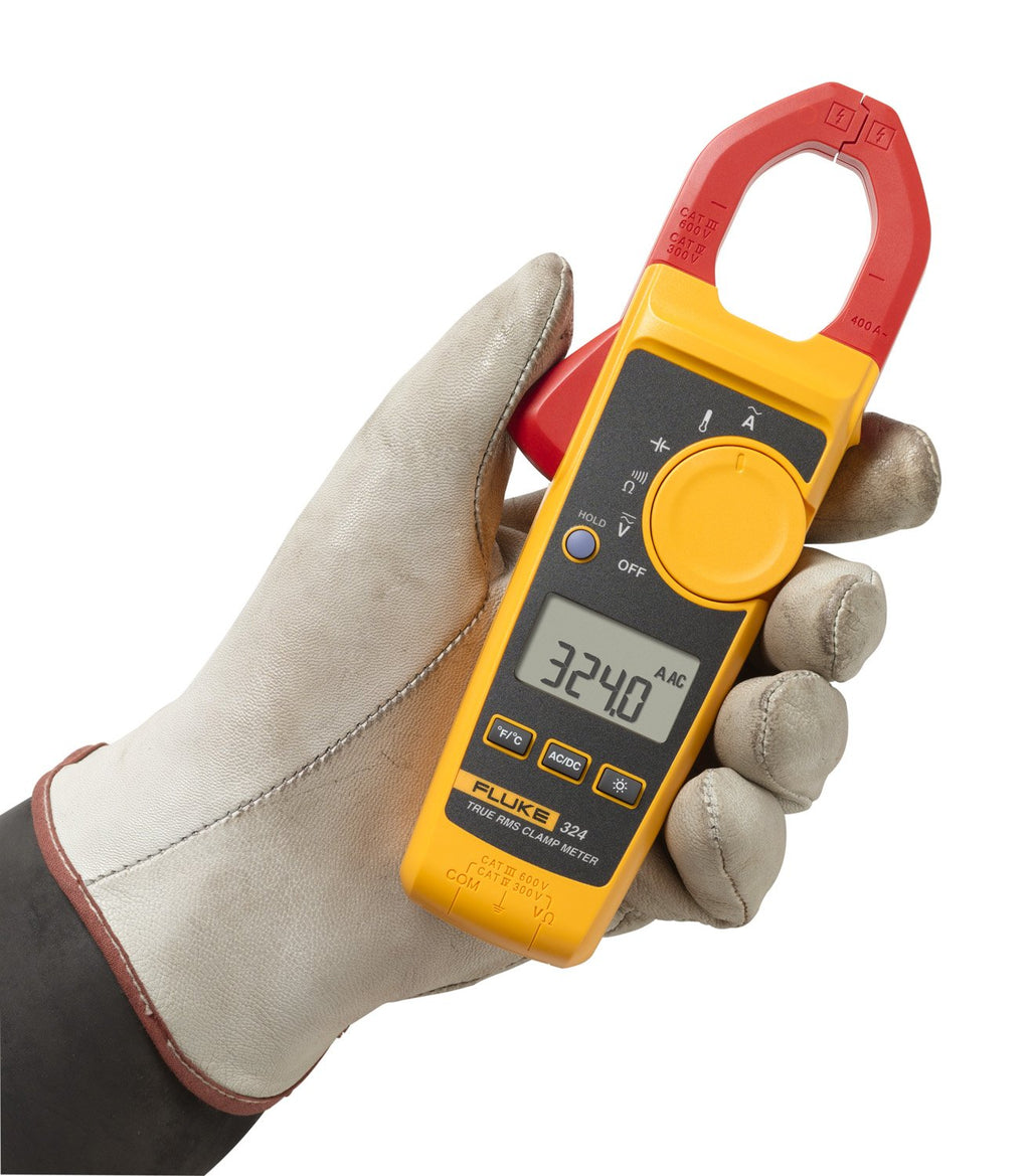 True-RMS Clamp Meter with Temperature & Capacitance, AC Current Up To 400 A, AC/DC Voltage Up to 600 V, Backlit Display, Resistance Up To 4000 Ohms Y1482