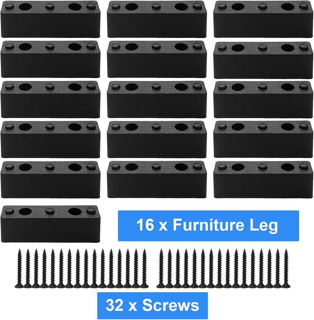 Set of 16 Furniture Legs Kit, 4.7 Inch Heavy Duty Sofa Legs with Screws H640669