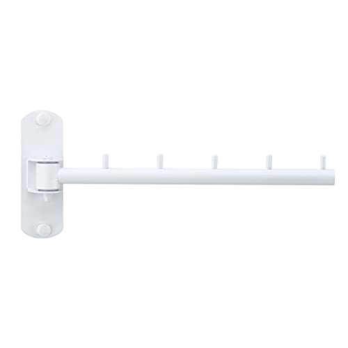 Gray Stainless Steel Folding Wall Mounted Clothes Hanger Rack with Swing Arm P272